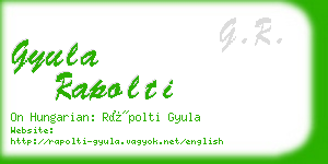 gyula rapolti business card